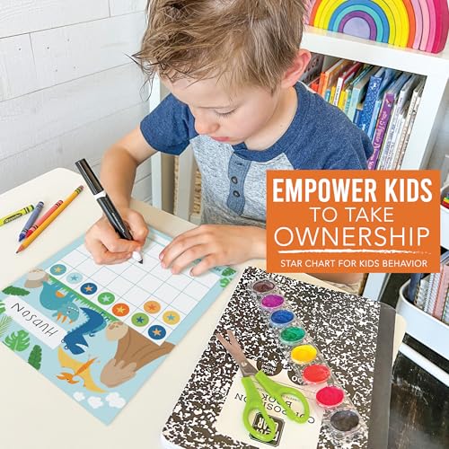 Sticker Chart for Kids Behavior at Home and Back to School Reward Charts - color: Dinosaur