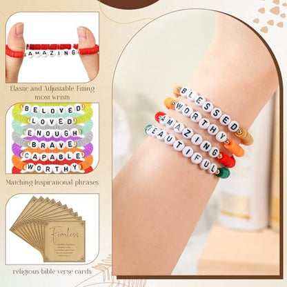 Kenning 24 Set Christian Bracelet for Men Women - color: Bright Color
