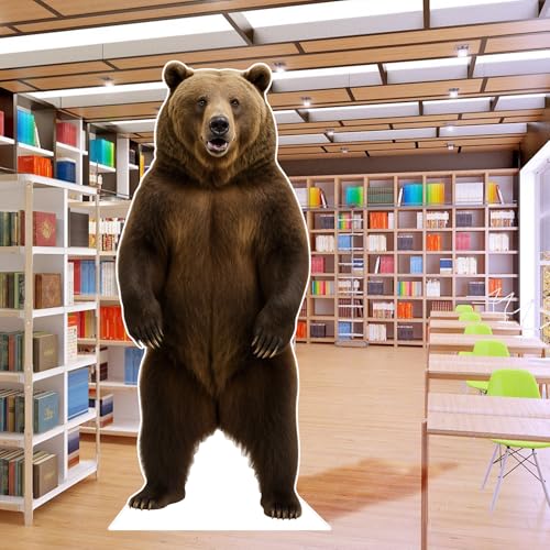 Bear 1FT Life Size Cardboard Cutout, Safari, Alaskan Animals - color: Bear, size: 1FT