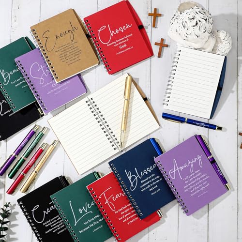 Kosiz 48 Pcs Christian Notebooks Bulk Christian Gifts for Men Women