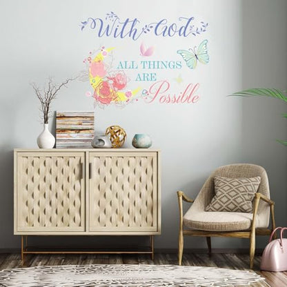 JINGIHE Vinyl Inspirational Quotes Stickers (Colorful) - color: Colorful