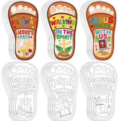 Fancy Land Sunday School Craft for Kids Jesus Walks with Us VBS Craft 24Set