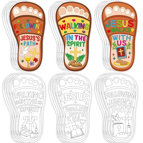 Fancy Land Sunday School Craft for Kids Jesus Walks with Us VBS Craft 24Set