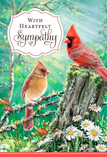 DaySpring - Sympathy - Dona Gelsinger - With Prayers And Sympathy - 4 Design Assortment with Scripture - 12 Boxed Cards & Envelopes - King James Version - size: 4 1/2" x 6 5/8"