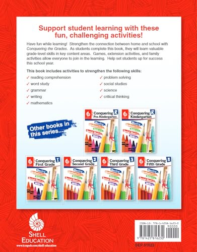 Conquering Fourth Grade, 4-Book Set – Fun Practice Workbook and 3 Reading Books for Kids Ages 8-10 to Prepare for 4th Grade