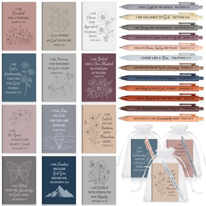 Mooliwe 24 Pcs Affirmation Notebooks Pens Bulk Gifts, Gratitude,Prayer - style: Prayer