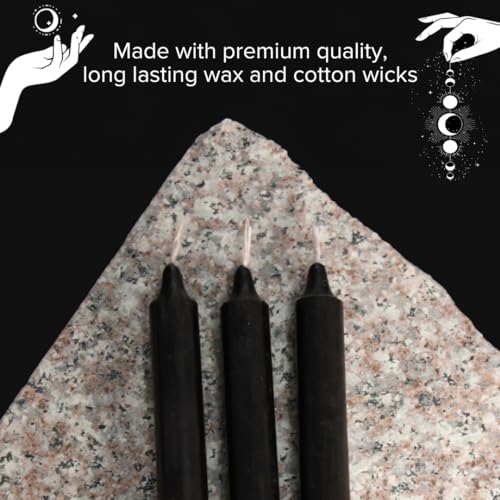 4.5 Inch Black Taper Candles, 42 Pack, Unscented Mini Taper Candles - color: Black, size: 4.5 inch - 42 pack