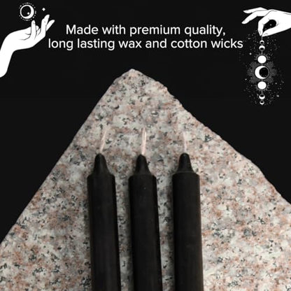 4.5 Inch Black Taper Candles, 42 Pack, Unscented Mini Taper Candles - color: Black, size: 4.5 inch - 42 pack