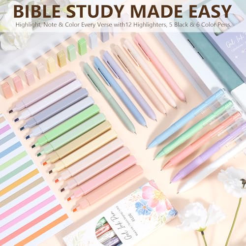 Bible Cover Case for Women Puffer Bible Bag w/Study Supplies Journaling Kit