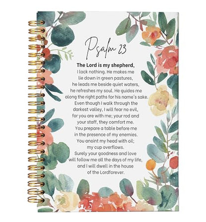 VNWEK Christian Gifts Notebook Journal - Christian Notebook for Women, Bible Journaling Notebook, Notebook for Bible Notes, Notebook Spiral Bound with, Psalm 23 Writing Pads - color: 21-XZ-bible-notebook