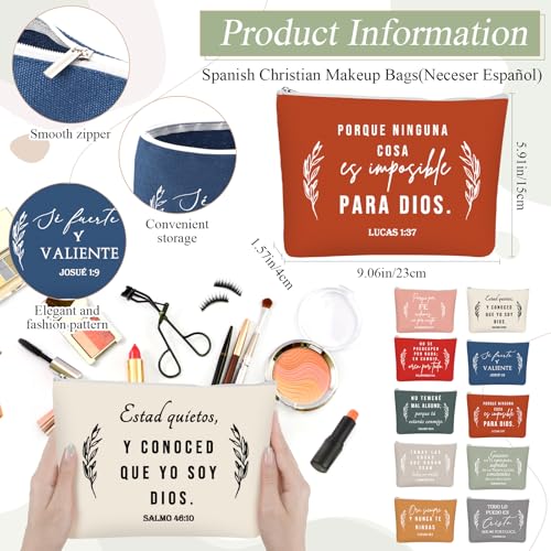 Paterr 20 Pcs Christian Tote Makeup Bag - color: Vivid Color, style: Spanish