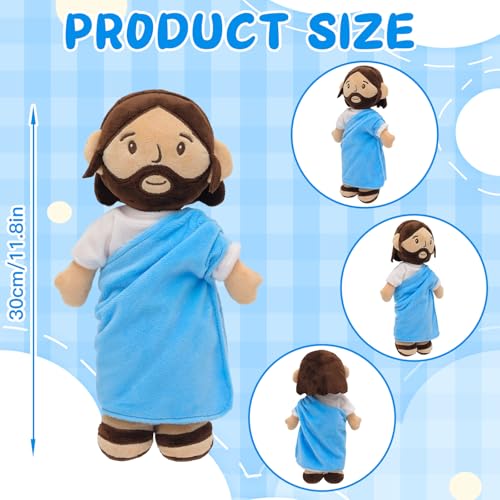 Yelakey Jesus Plush Doll, 11.8" Stuffed Plushie Religious Toy for Kids - color: 11.8inch/Blue