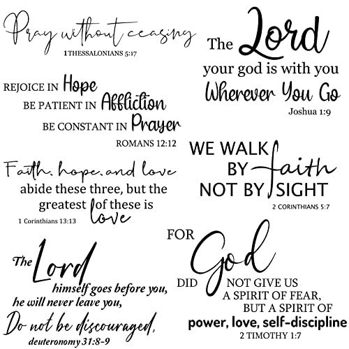 BBTO Bible Verse Stickers Peel & Stick,We Walk by Faith, Not by Sight - style: We Walk By Faith, Not By Sight
