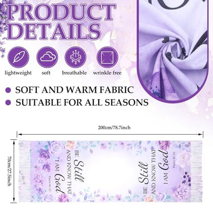 Hercicy Christian Prayer Shawl for Women, Floral Scripture Prayer Scarf