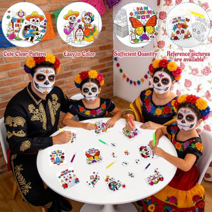 Day of the Dead Crafts for Kids Bulk-Dia De Los Muertos DIY Art Puzzle Kit - color: Day of the Dead Colors
