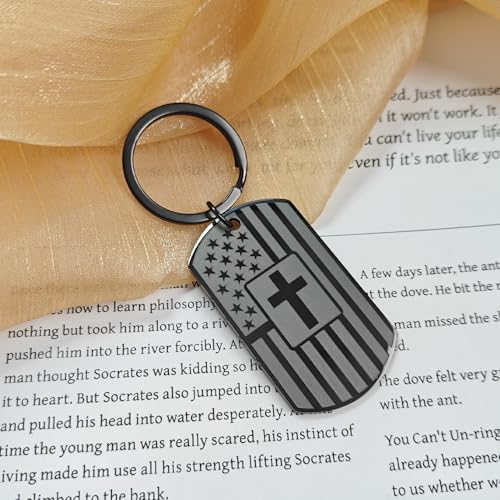 AXEN Christian Gifts for Men, Religious Keychain with Bible Verse Scripture for Dad, Son, Brother, Boyfriend - color: Graduation