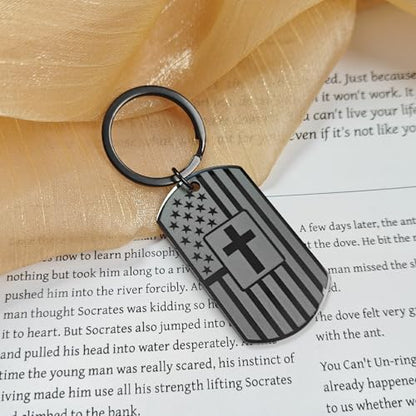 AXEN Christian Gifts for Men, Religious Keychain with Bible Verse Scripture for Dad, Son, Brother, Boyfriend - color: Graduation
