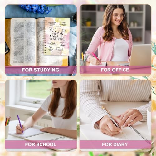 Zaamwoyy Christian Notebook for Women, Boho Flower Prayer Journal for Women God Is Within Her She Will Not Fall, Cute Bible Verse Notebook for Girls Teen Daughter Christian Gifts