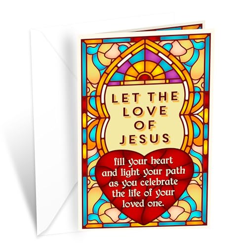 Prime Greetings Religious Sympathy Card With Envelope, Made in America, Thick Card Stock with Premium Envelope Packaged in a Reusable Presentation Mailer, Eco-Friendly, 5in x 7.75in