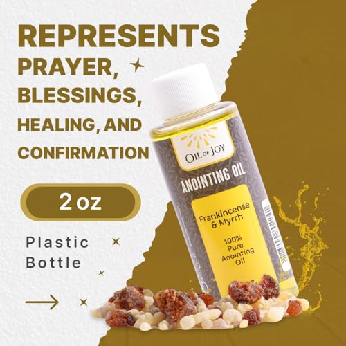 Swanson Christian Products Frankincense and Myrrh Anointing Oil 2 Oz 100% Pure Anointing Oil for Prayers by Oil of Joy