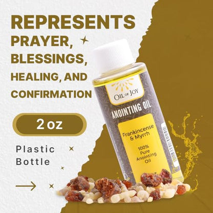 Swanson Christian Products Frankincense and Myrrh Anointing Oil 2 Oz 100% Pure Anointing Oil for Prayers by Oil of Joy