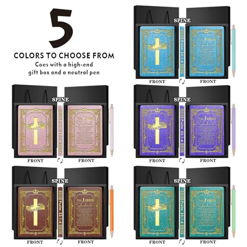 Christian Gift Psalm 23 Gifts The Lord Is My Shepherd Notebook Religious Cross Gift Bible Verse A5 Notebook Scripture Gift,1 Pack (Purple),(LORD Shepherd-Purple) - color: LORD Shepherd-Purple