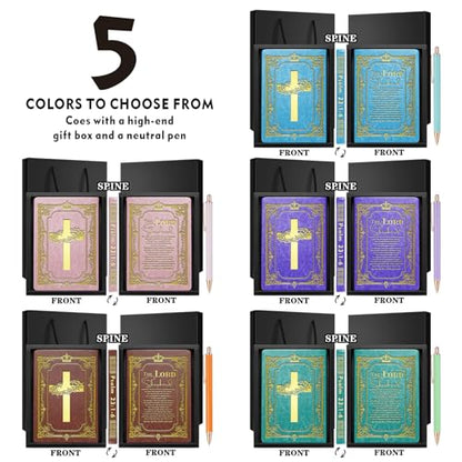 Christian Gift Psalm 23 Gifts The Lord Is My Shepherd Notebook Religious Cross Gift Bible Verse A5 Notebook Scripture Gift,1 Pack (Purple),(LORD Shepherd-Purple) - color: LORD Shepherd-Purple