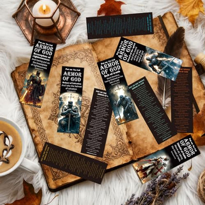 120 Pcs Full Armor of God Bookmarks Christian Bible Book Page Mark - color: Full Armor of God