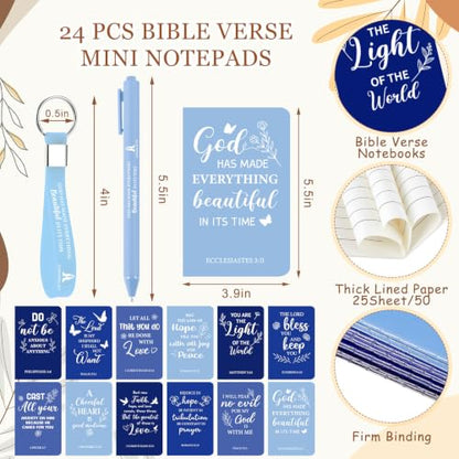 Hollowfly 24 Set/96 Pcs Christian Church Religious Gifts(Gradient Blue) - color: Gradient Blue