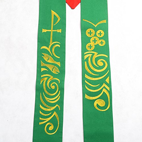 BLESSUME Church Clergy Pastor Reversible Stole - color: Red and Green 2