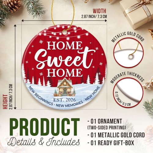 ZAGKOO New Home Ornament 2026, First House Ornaments - New Home Gift Ideas - color: New Home 19
