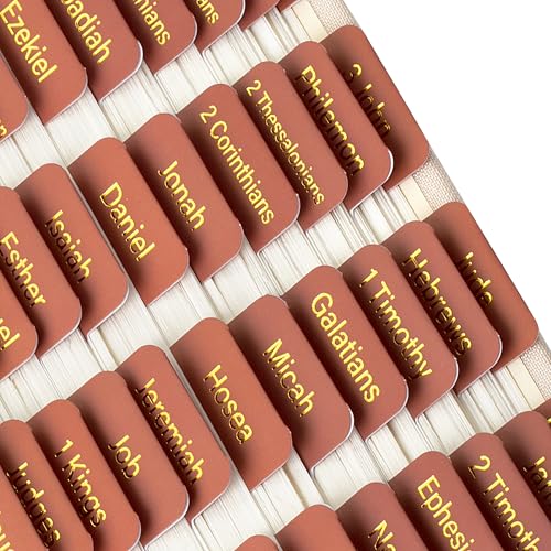 Mr. Pen- Laminated Bible Tabs, 75 pcs, Easy-to-Read & Apply - color: Metallic Gold Lettering 2