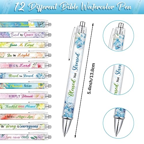 Colarr 24 Pcs Christian Women Gifts Bible Pens Notebooks, Flower - style: Flower