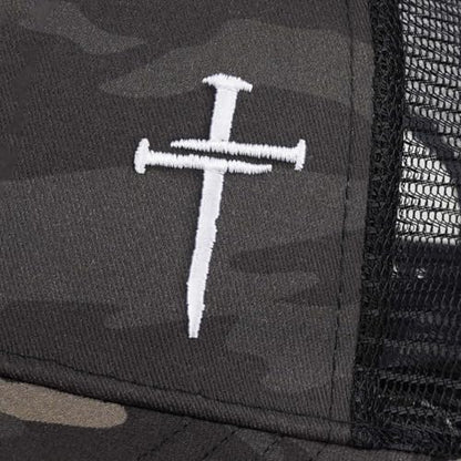 Christian Jesus Cross Hat - Faith Hats for Men Women - Religious Gifts for Thanksgiving Christmas - color: Cross/Camo Grey