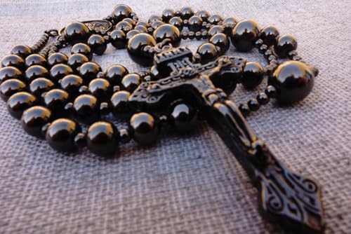 Gun Metal World War I Seven Sorrow Original Solid Stainless Steel Rosary Beads Catholic