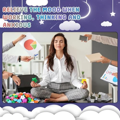 64 Pcs Christian Star Stress Balls Bulk for Kids Jesus Bible Quotes Motivational Balls Mini Foam Stress Relief Star Ball Toy Colorful Squeeze Fidget Office Stress Anxiety Relief Toy Party Favors