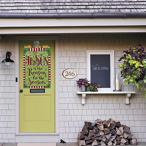 AVOIN colorlife Christian Christmas Nativity House Flag 28x40 Inch - size: House Size-28 x 40"