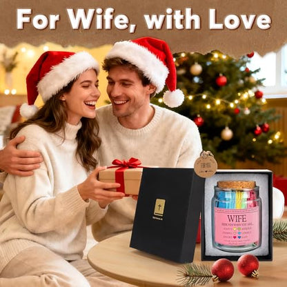 Mothers Day Birthday Gifts for Wife from Husband, To My Wife Christian Gift for Women Her, Romantic Birthday Wedding Anniversary Xmas Gifts for Lover, Bible Verse Prayer Hope Jars, Scripture Presents - style: Wife