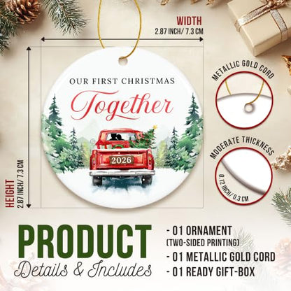 ZAGKOO First Christmas Ornament 2026, Couples First Christmas Together Gift - color: Together 1
