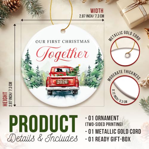 ZAGKOO First Christmas Ornament 2026, Couples First Christmas Together Gift - color: Together 1