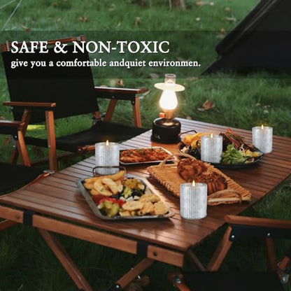 4Pack Citronella Candles Outdoor Indoor, 4oz Silver Canned Candle - color: 4Pack1 Silver-white