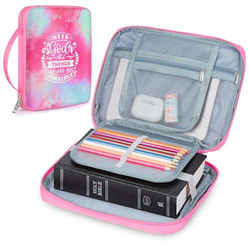 ICOSY Bible Cover, Church Bag for Women and Girls - color: Fuchsia