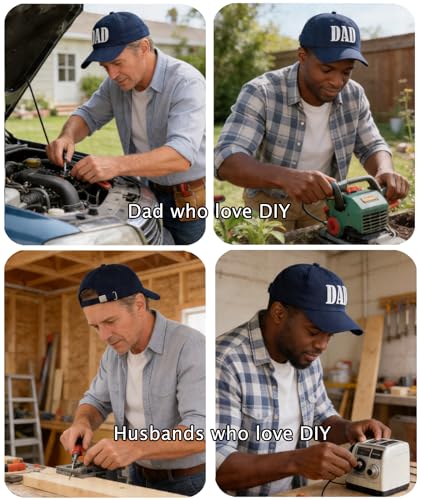 Dad Hats for Men, 3D Embroidered Dad Baseball Cap - color: Navy Blue