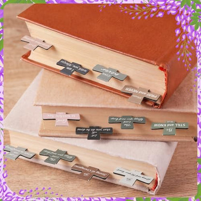 48 Pcs Magnetic Cross Bookmarks Bulk, Solid Color - style: Solid Color