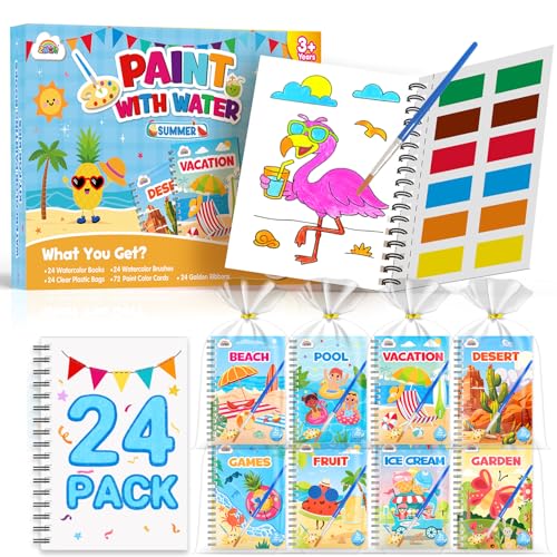 ZMLM 24 Pack Summer Coloring Books - Birthday Party Favors for Kids 4-8 - style: Summer