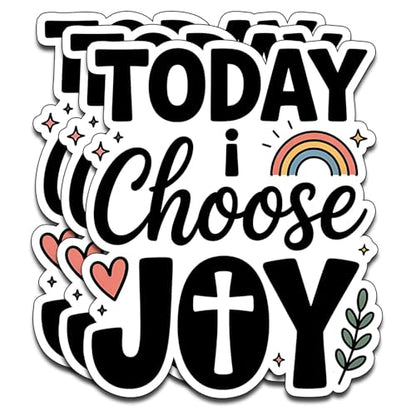 (3PCS) Today I Choose Joy Vinyl Sticker Pack Durable Waterproof Stickers for Laptop Water Bottle Car Bumper Phone Case - color: Today I Choose Joy