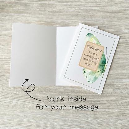 You Are Fearfully and Wonderfully Made Card Christian Encouragement Cards Psalm 139:14 Bible Verse Heartfelt Faith Affirmation Gift for Friend Bestie Mom Daughter Family Coworker - color: You Are Fearfully Psalm 139:14