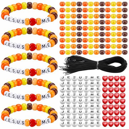 Ferreve 35 Sets Fall Christian Craft Jesus Love Me Bracelet Crafts - color: Fall, style: Jesus Love Me