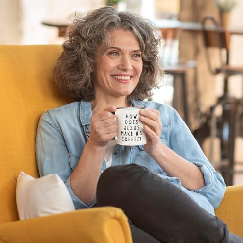 Funny Christian Gifts for Women Men – Jesus He Brews It Coffee Mug 11oz - size: 11 Ounces