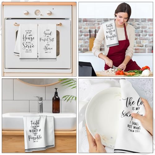 R HORSE 5Pcs Religious Christian Kitchen Towel Dish Towel Baking Lover Gift - color: Bible Verse